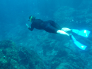 Helen snorkelling - Caño Island